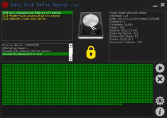 Easy disk drive repair screenshot