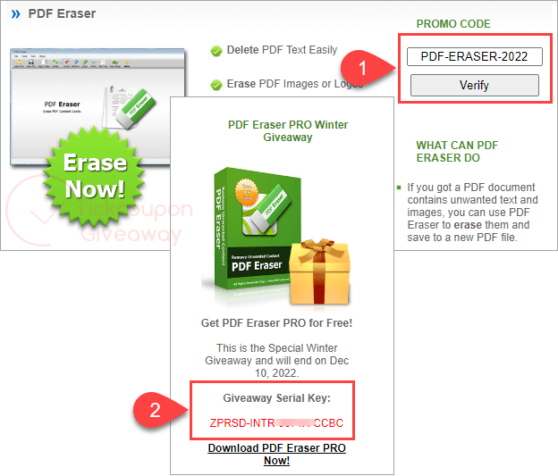 Pdf eraser pro giveaway license code