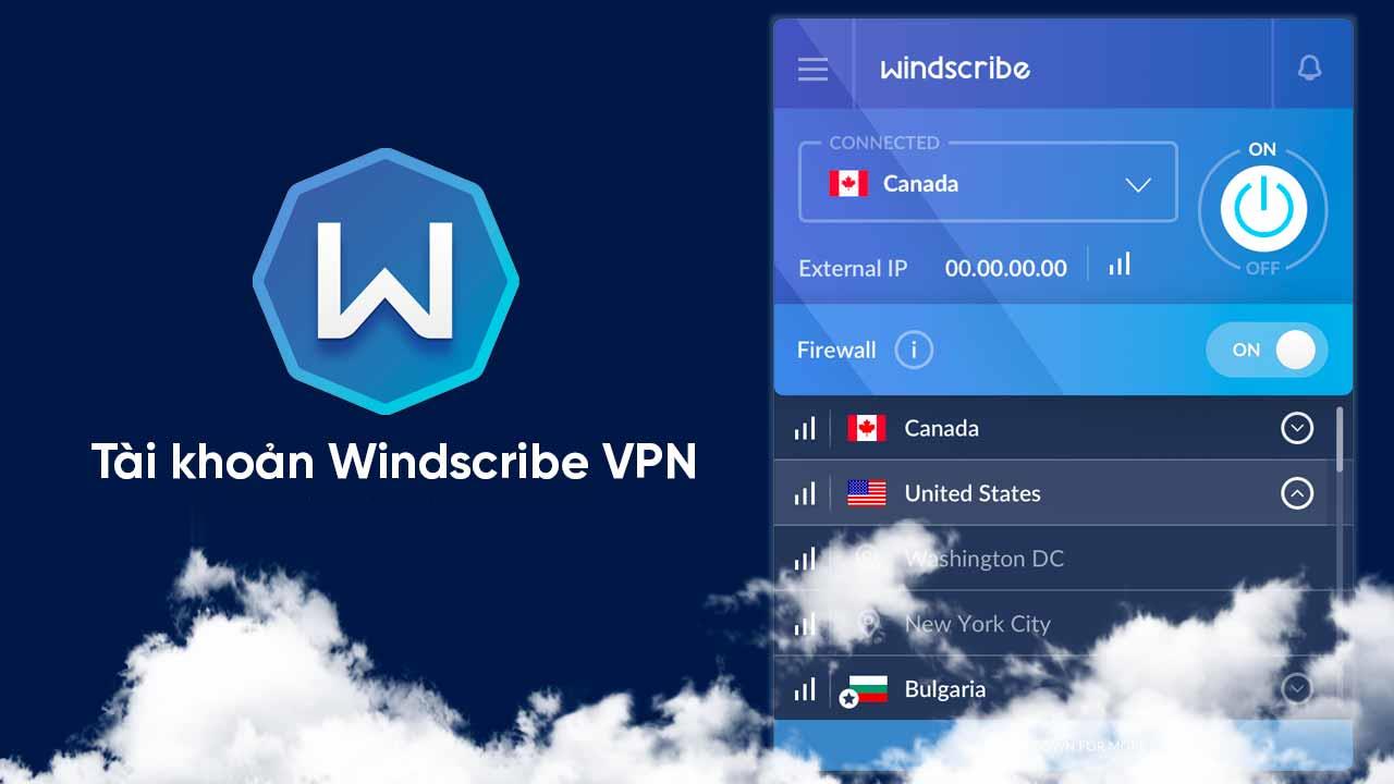 Tai khoan Windscribe VPN mien phi 2