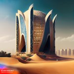 Firefly Aldar Headquarters tower in desert art 65118